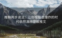 推特两步读法：让你在信息爆炸的时代依然清晰理解推文