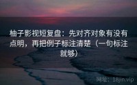 柚子影视短复盘：先对齐对象有没有点明，再把例子标注清楚（一句标注就够）